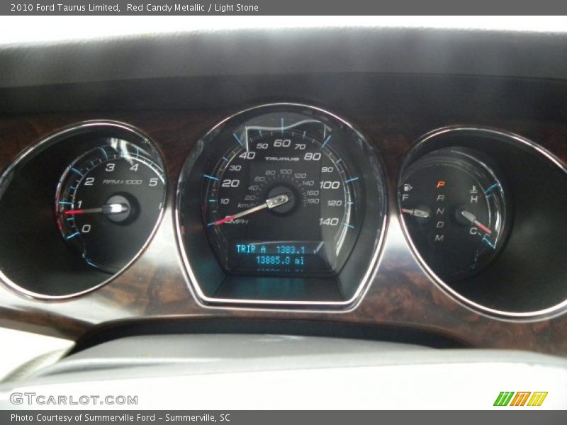 Red Candy Metallic / Light Stone 2010 Ford Taurus Limited
