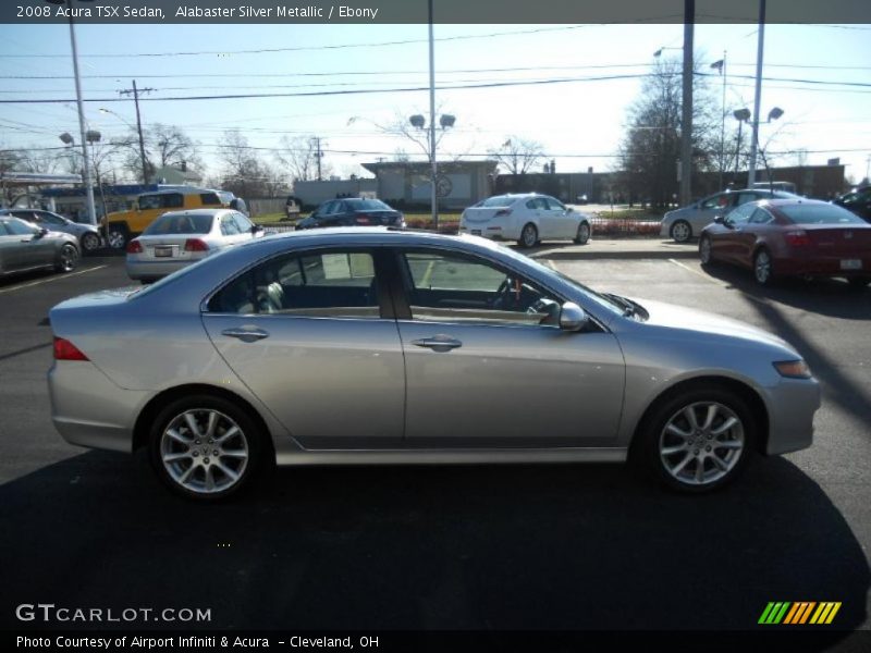 Alabaster Silver Metallic / Ebony 2008 Acura TSX Sedan