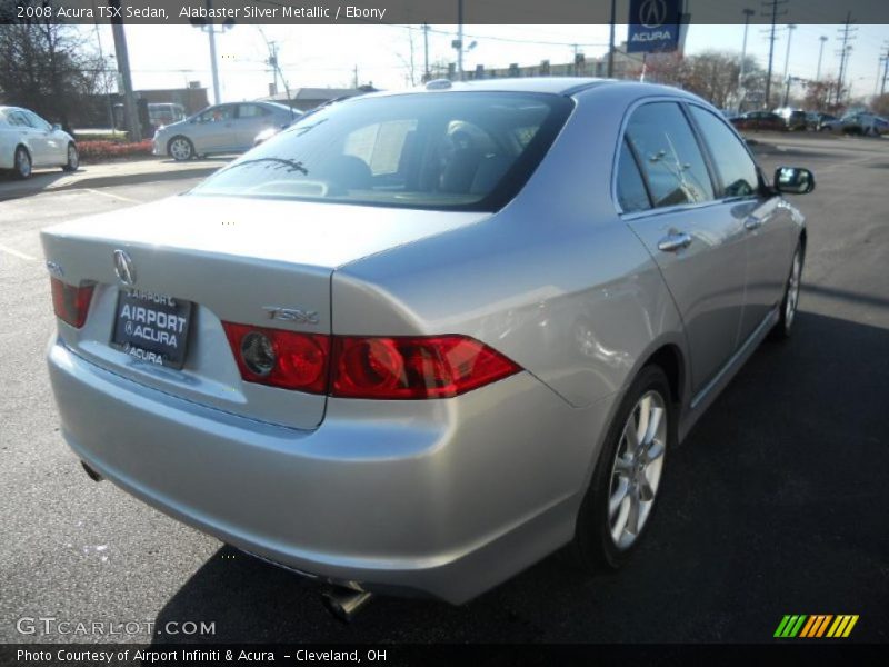 Alabaster Silver Metallic / Ebony 2008 Acura TSX Sedan
