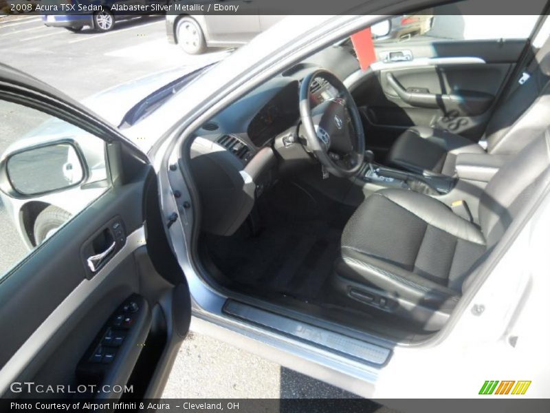 Alabaster Silver Metallic / Ebony 2008 Acura TSX Sedan