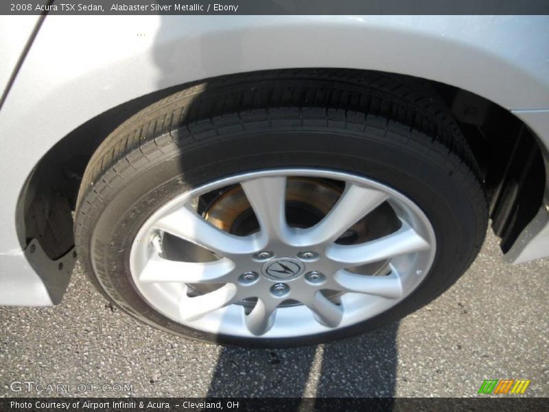 Alabaster Silver Metallic / Ebony 2008 Acura TSX Sedan