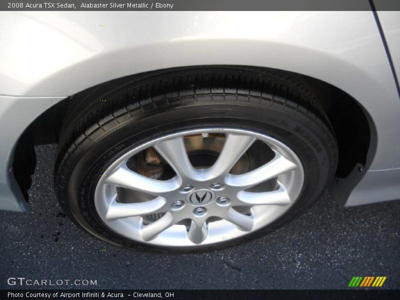 Alabaster Silver Metallic / Ebony 2008 Acura TSX Sedan