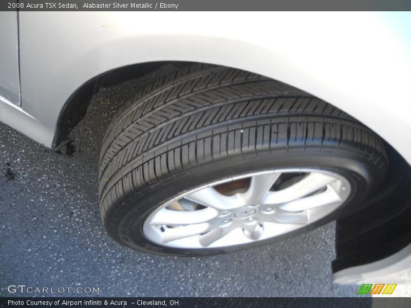 Alabaster Silver Metallic / Ebony 2008 Acura TSX Sedan