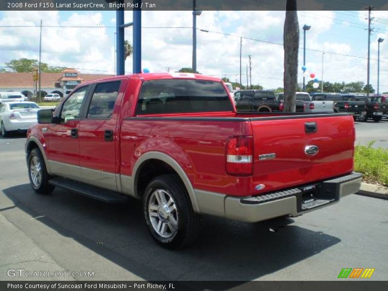 Bright Red / Tan 2008 Ford F150 Lariat SuperCrew