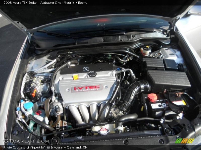Alabaster Silver Metallic / Ebony 2008 Acura TSX Sedan