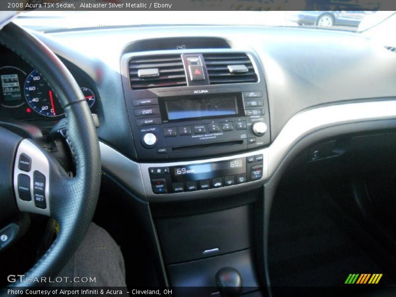 Alabaster Silver Metallic / Ebony 2008 Acura TSX Sedan