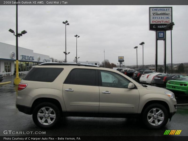 Gold Mist / Tan 2009 Saturn Outlook XE AWD