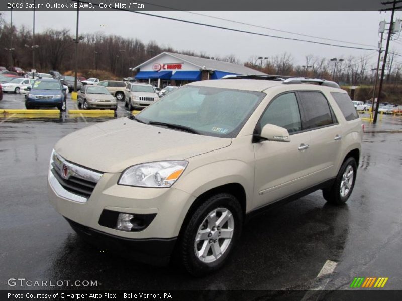 Gold Mist / Tan 2009 Saturn Outlook XE AWD