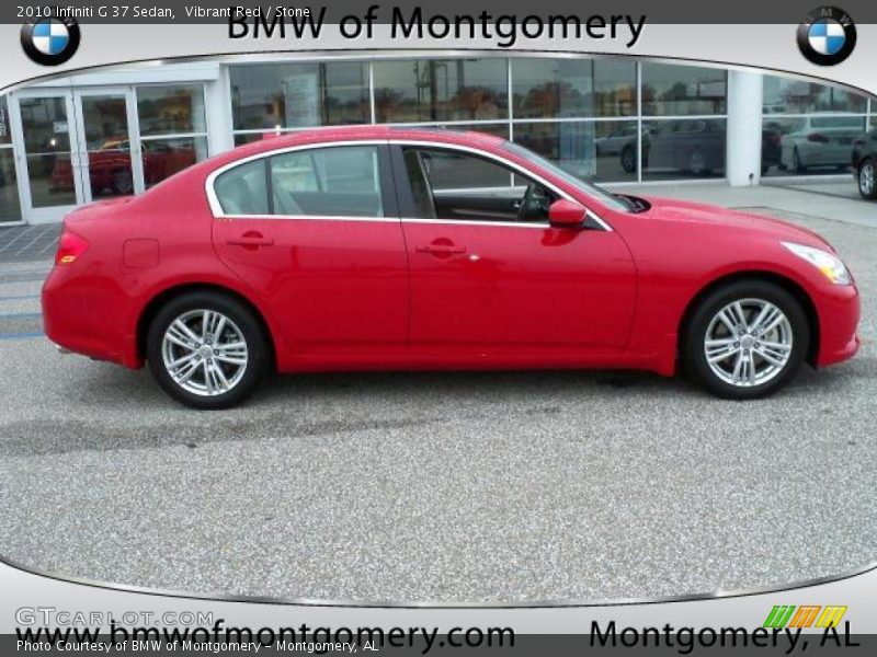 Vibrant Red / Stone 2010 Infiniti G 37 Sedan