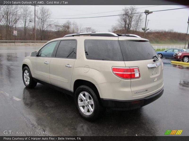 Gold Mist / Tan 2009 Saturn Outlook XE AWD