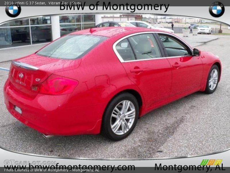 Vibrant Red / Stone 2010 Infiniti G 37 Sedan