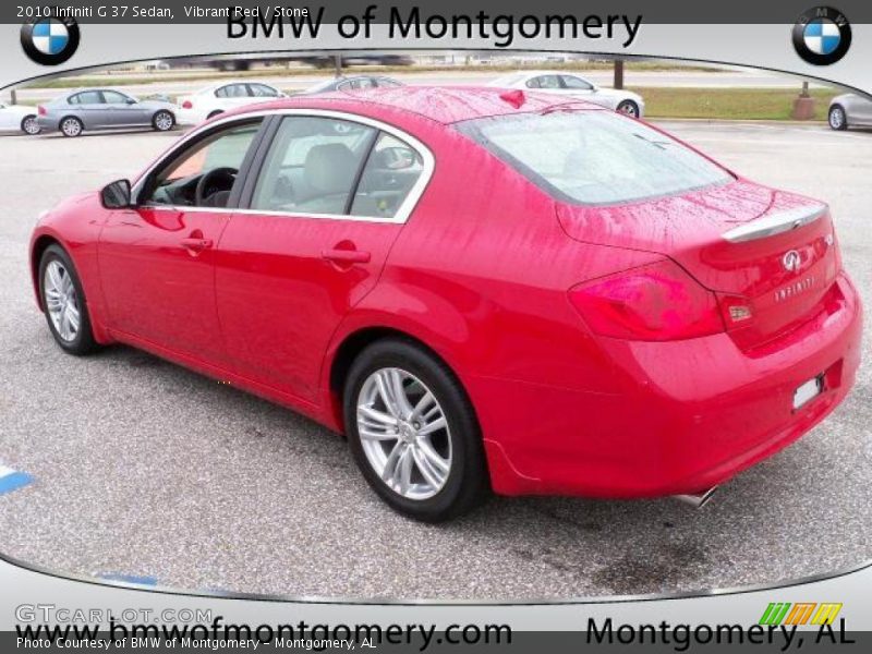 Vibrant Red / Stone 2010 Infiniti G 37 Sedan