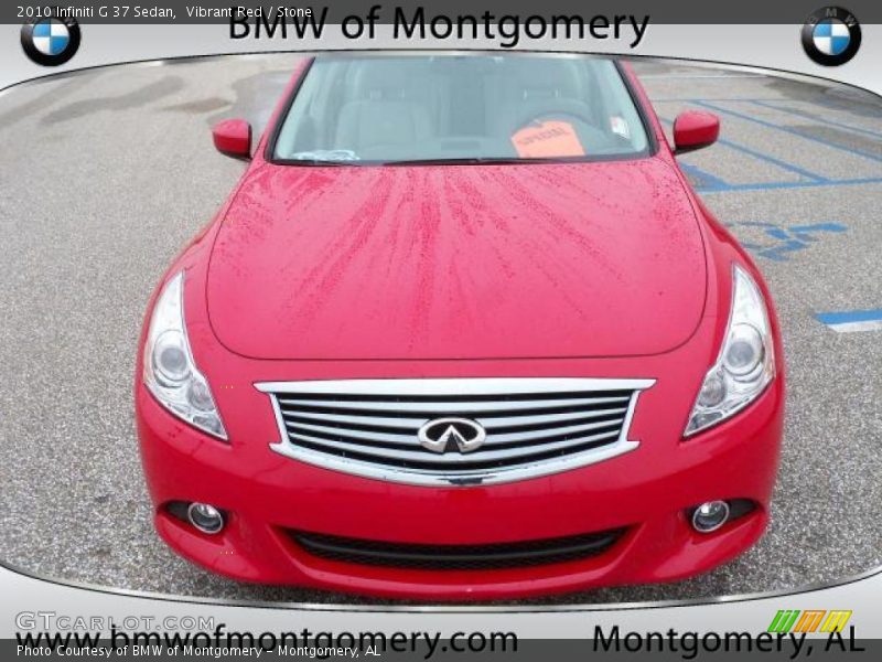 Vibrant Red / Stone 2010 Infiniti G 37 Sedan
