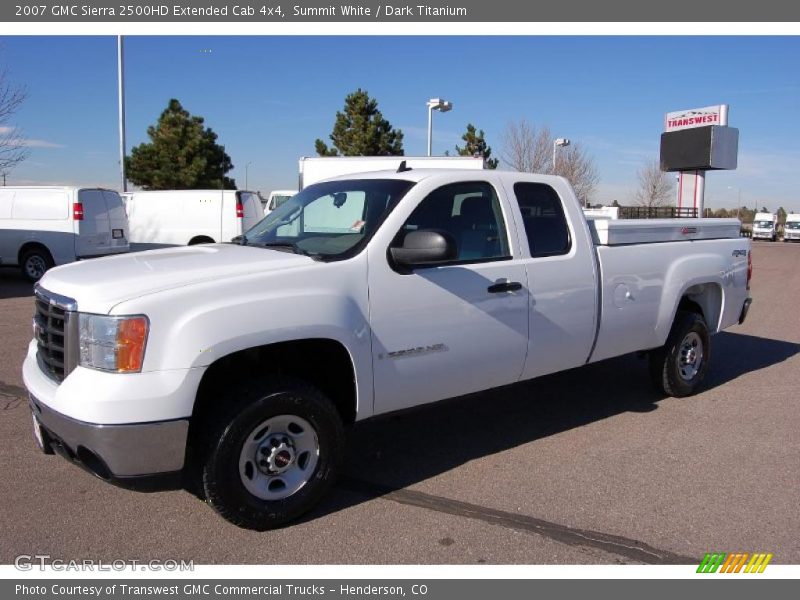 Summit White / Dark Titanium 2007 GMC Sierra 2500HD Extended Cab 4x4