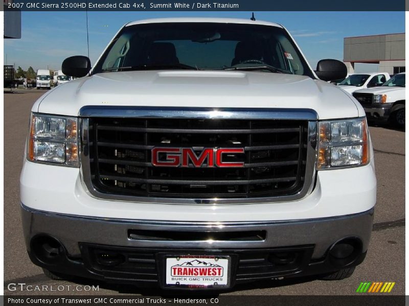 Summit White / Dark Titanium 2007 GMC Sierra 2500HD Extended Cab 4x4