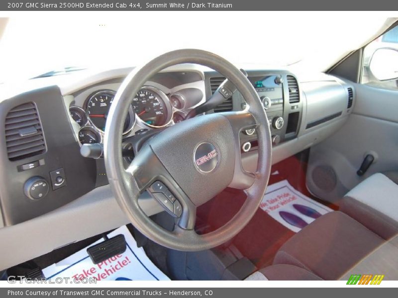 Summit White / Dark Titanium 2007 GMC Sierra 2500HD Extended Cab 4x4