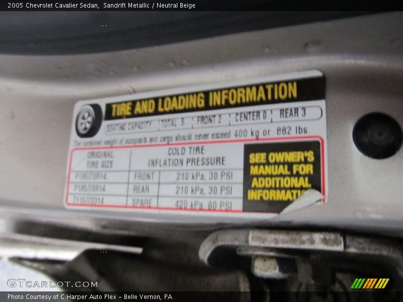 Sandrift Metallic / Neutral Beige 2005 Chevrolet Cavalier Sedan