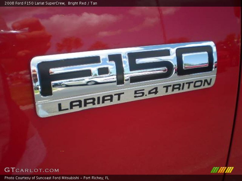 Bright Red / Tan 2008 Ford F150 Lariat SuperCrew