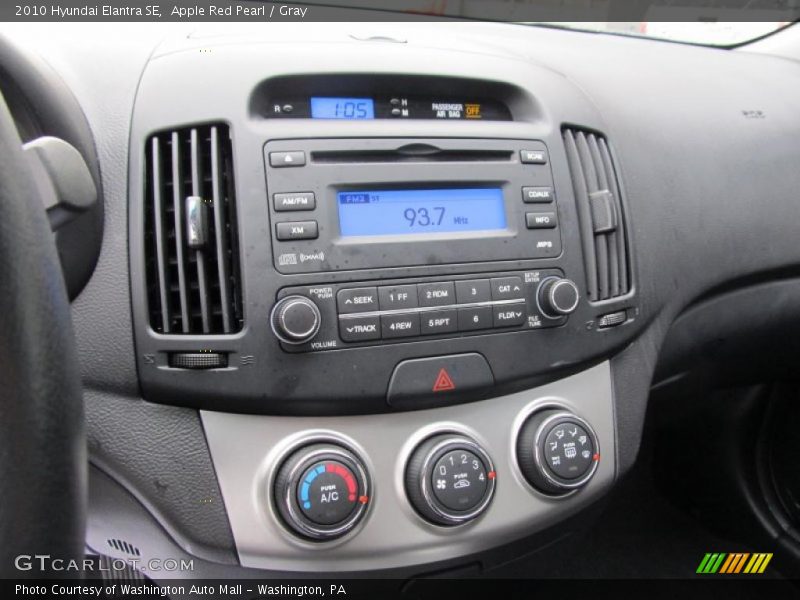 Apple Red Pearl / Gray 2010 Hyundai Elantra SE