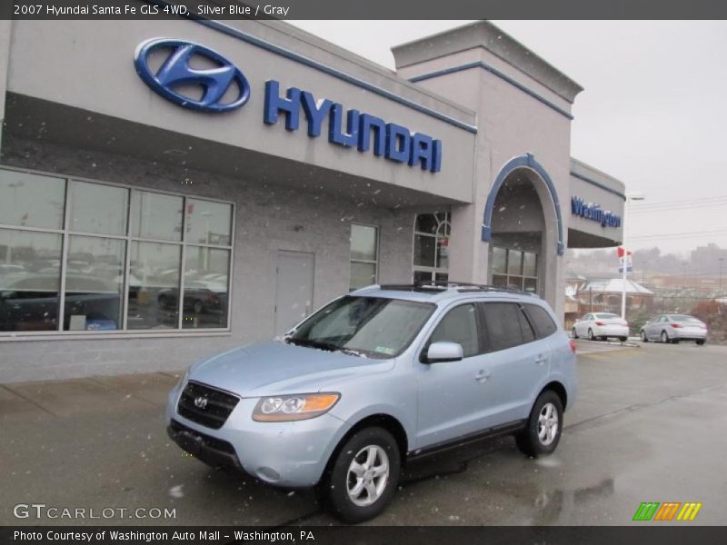 Silver Blue / Gray 2007 Hyundai Santa Fe GLS 4WD