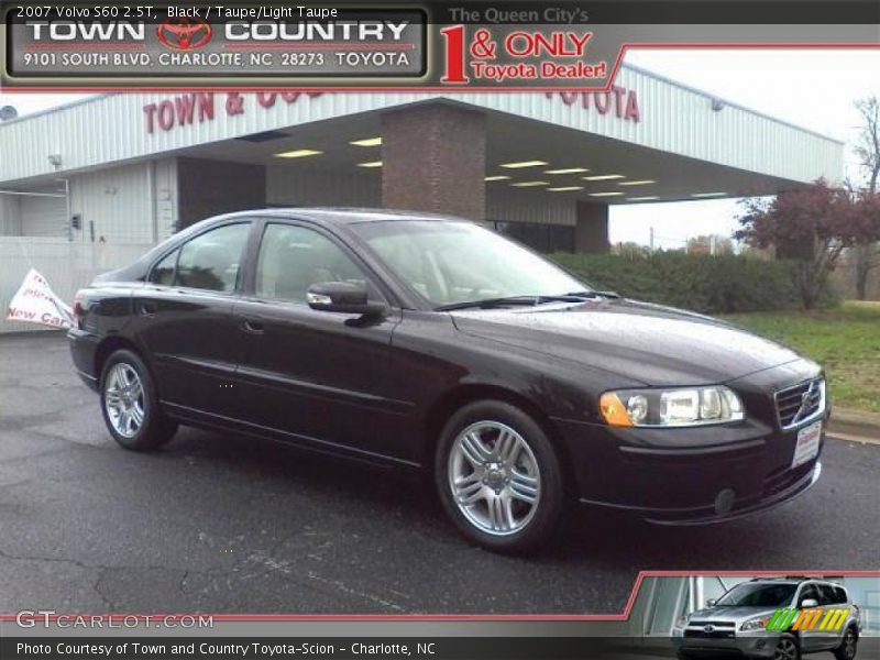 Black / Taupe/Light Taupe 2007 Volvo S60 2.5T