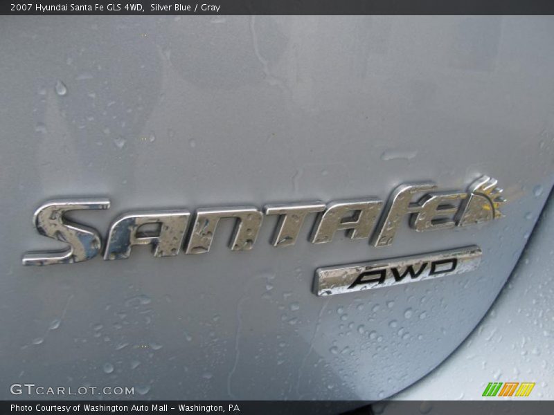 Silver Blue / Gray 2007 Hyundai Santa Fe GLS 4WD