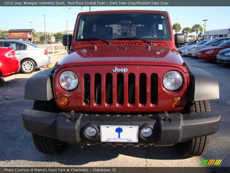 Red Rock Crystal Pearl / Dark Slate Gray/Medium Slate Gray 2010 Jeep Wrangler Unlimited Sport