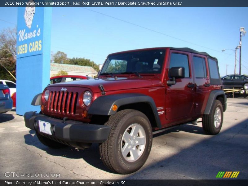 Red Rock Crystal Pearl / Dark Slate Gray/Medium Slate Gray 2010 Jeep Wrangler Unlimited Sport