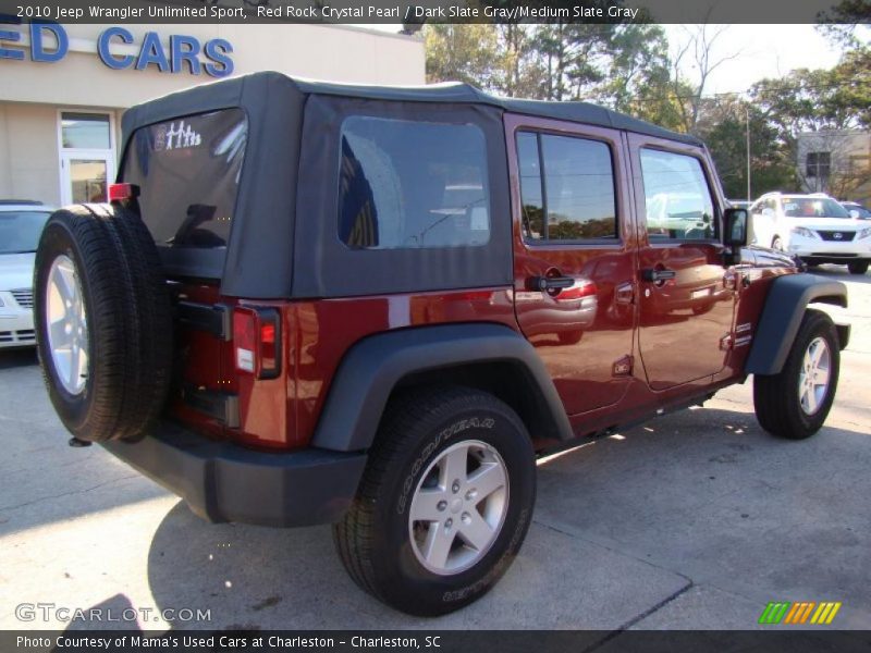 Red Rock Crystal Pearl / Dark Slate Gray/Medium Slate Gray 2010 Jeep Wrangler Unlimited Sport