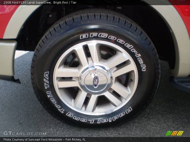 Bright Red / Tan 2008 Ford F150 Lariat SuperCrew
