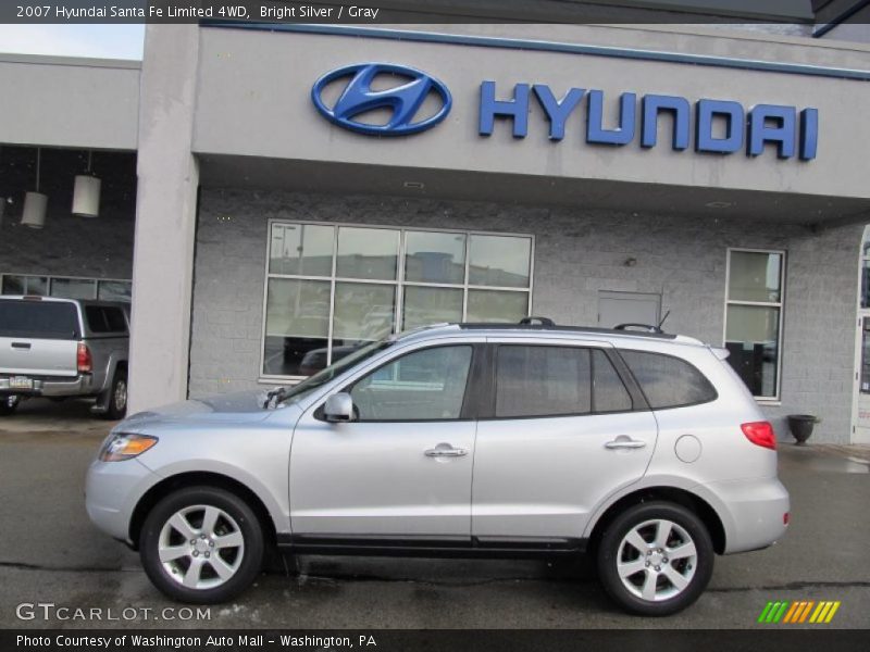 Bright Silver / Gray 2007 Hyundai Santa Fe Limited 4WD