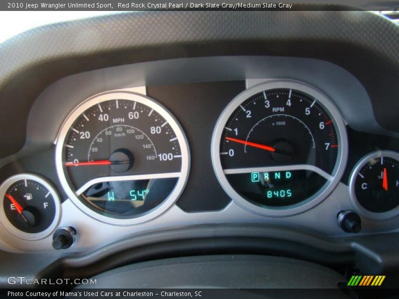 Red Rock Crystal Pearl / Dark Slate Gray/Medium Slate Gray 2010 Jeep Wrangler Unlimited Sport
