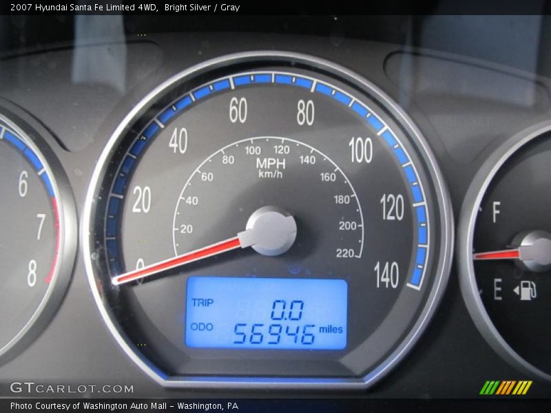 Bright Silver / Gray 2007 Hyundai Santa Fe Limited 4WD