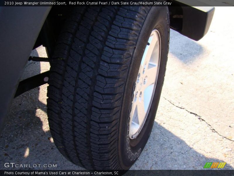 Red Rock Crystal Pearl / Dark Slate Gray/Medium Slate Gray 2010 Jeep Wrangler Unlimited Sport