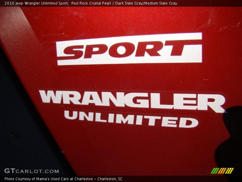 Red Rock Crystal Pearl / Dark Slate Gray/Medium Slate Gray 2010 Jeep Wrangler Unlimited Sport