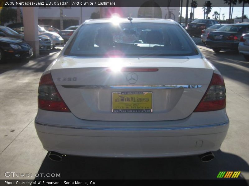 Arctic White / Cashmere 2008 Mercedes-Benz E 350 Sedan
