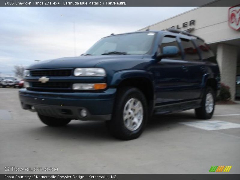 Bermuda Blue Metallic / Tan/Neutral 2005 Chevrolet Tahoe Z71 4x4