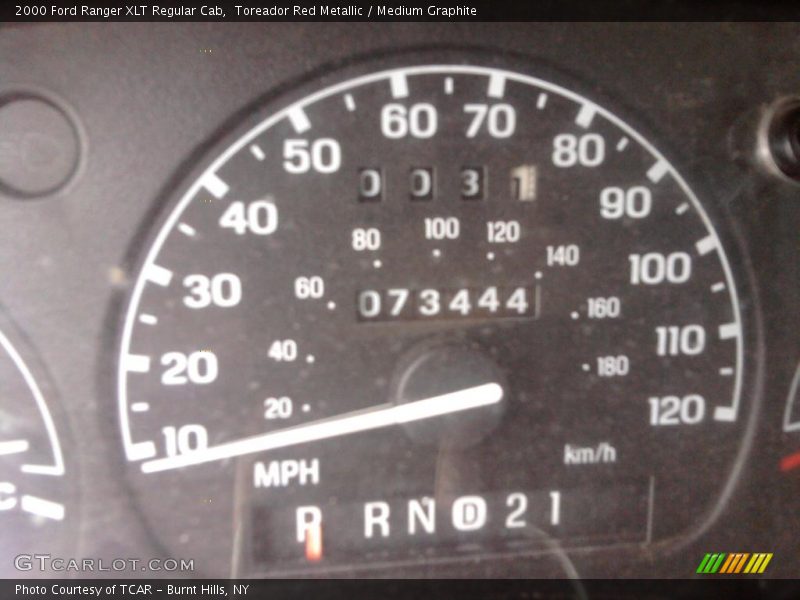 Toreador Red Metallic / Medium Graphite 2000 Ford Ranger XLT Regular Cab