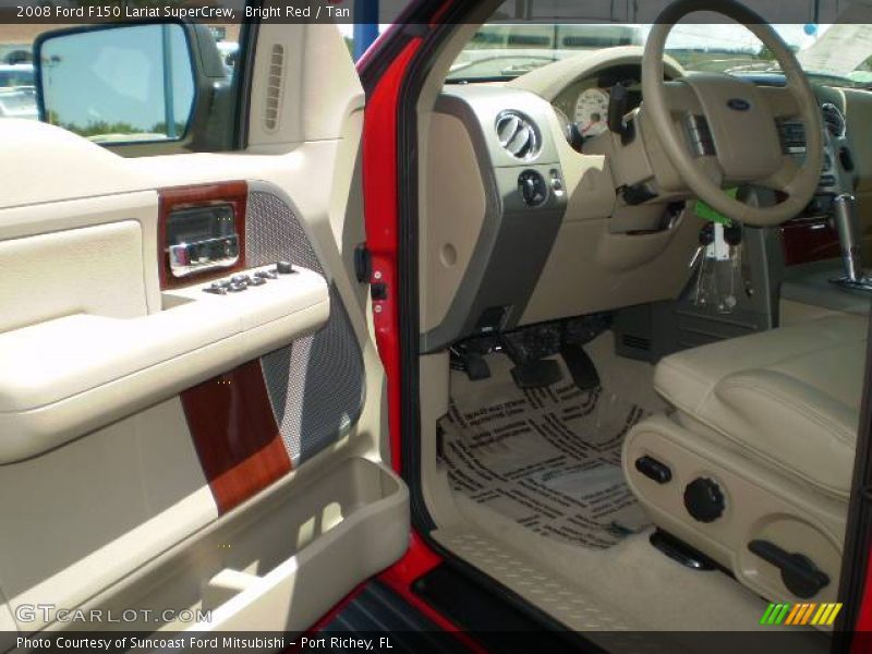 Bright Red / Tan 2008 Ford F150 Lariat SuperCrew