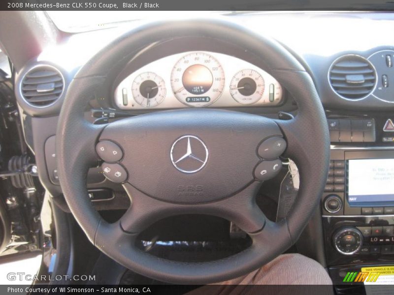Black / Black 2008 Mercedes-Benz CLK 550 Coupe