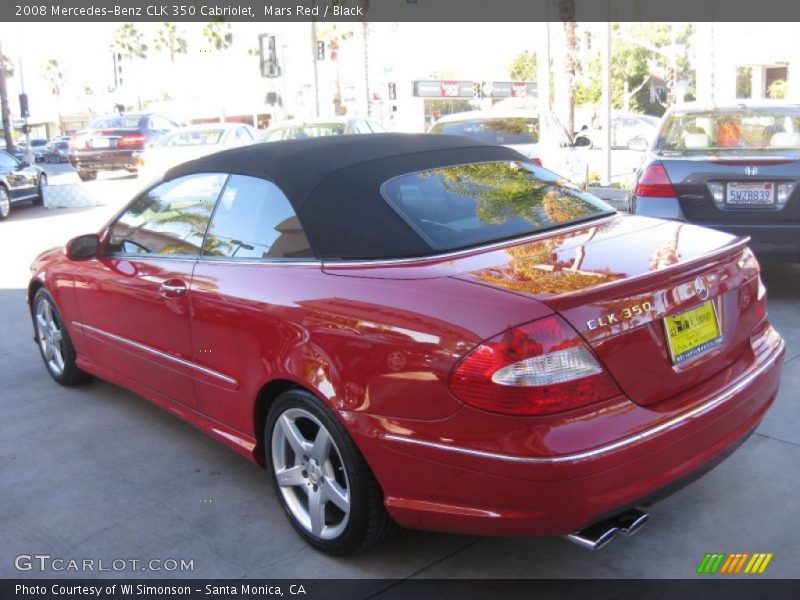 Mars Red / Black 2008 Mercedes-Benz CLK 350 Cabriolet