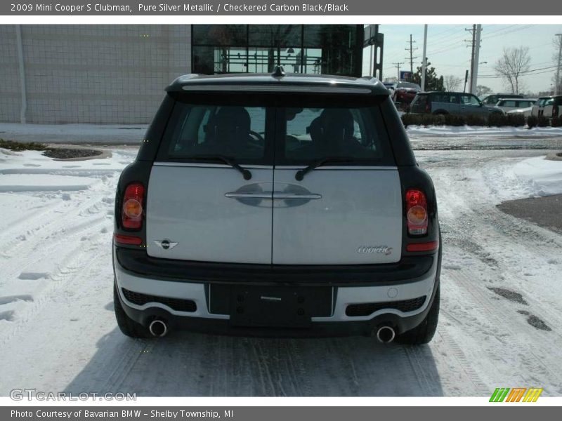 Pure Silver Metallic / Checkered Carbon Black/Black 2009 Mini Cooper S Clubman