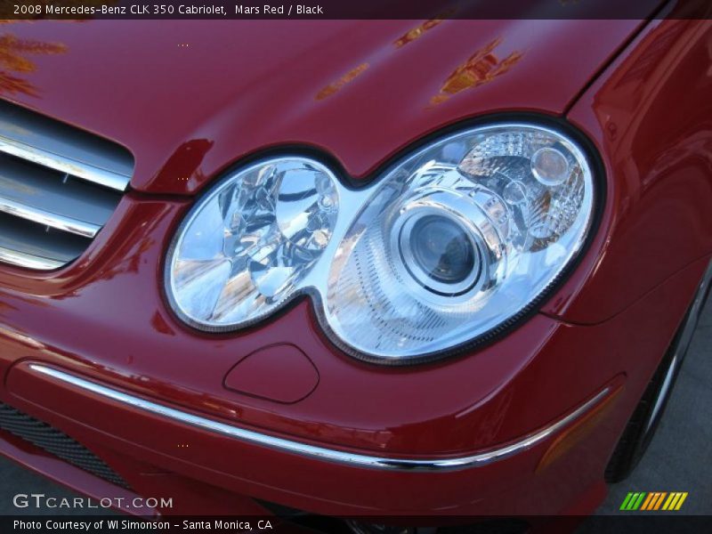 Mars Red / Black 2008 Mercedes-Benz CLK 350 Cabriolet