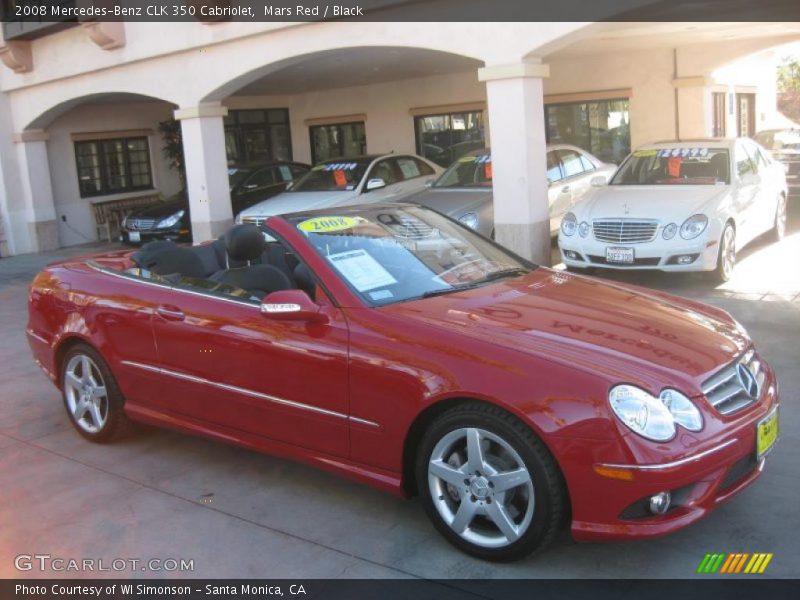 Mars Red / Black 2008 Mercedes-Benz CLK 350 Cabriolet
