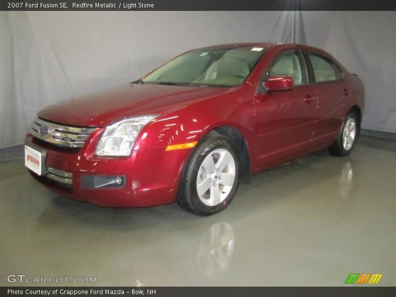 Redfire Metallic / Light Stone 2007 Ford Fusion SE