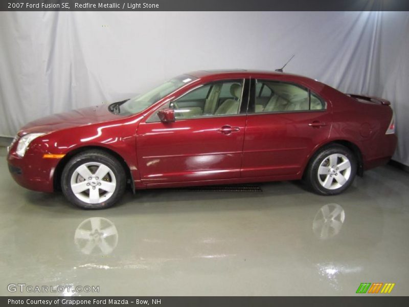 Redfire Metallic / Light Stone 2007 Ford Fusion SE