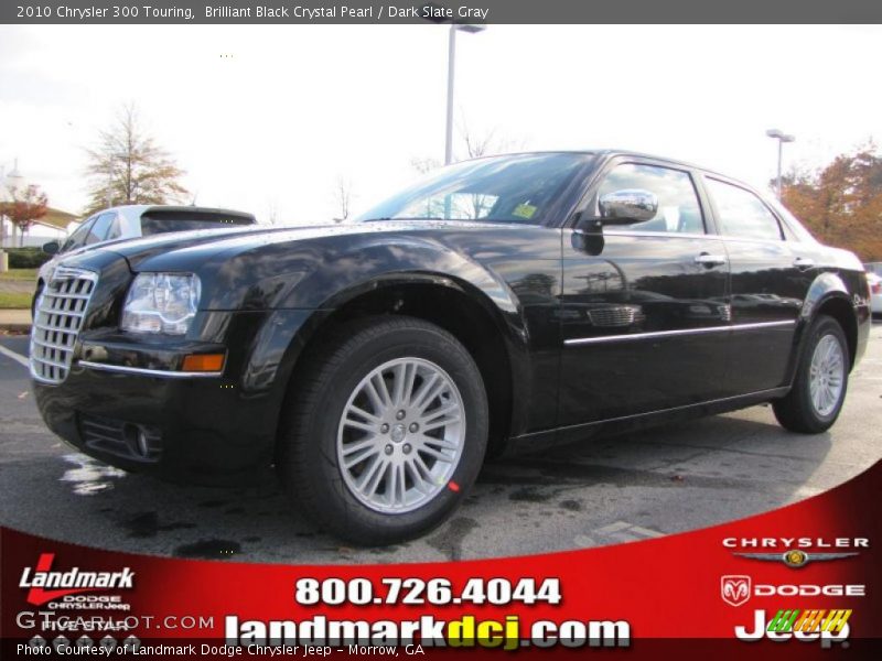 Brilliant Black Crystal Pearl / Dark Slate Gray 2010 Chrysler 300 Touring