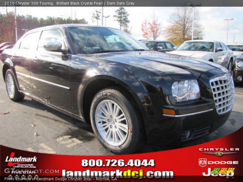 Brilliant Black Crystal Pearl / Dark Slate Gray 2010 Chrysler 300 Touring