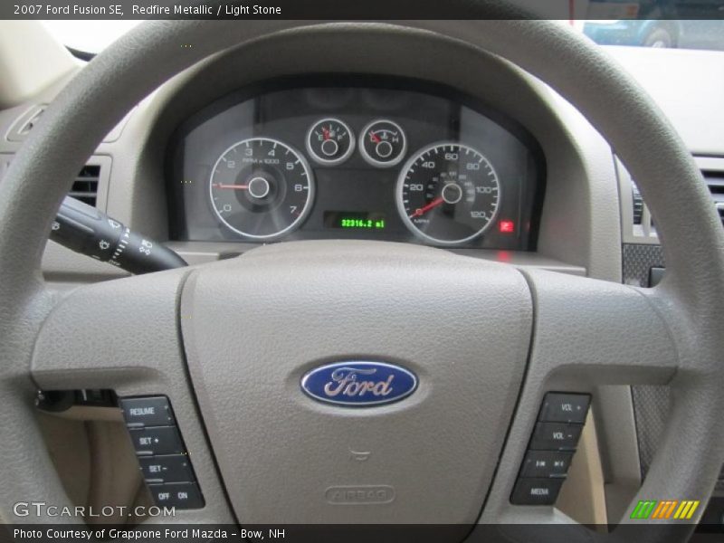 Redfire Metallic / Light Stone 2007 Ford Fusion SE