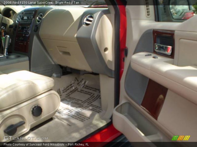 Bright Red / Tan 2008 Ford F150 Lariat SuperCrew